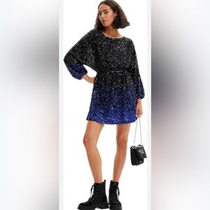 Desigual Saturno Sequins Gradient Dress